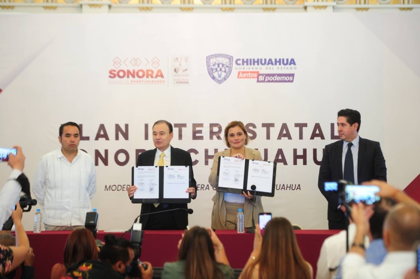 Anuncia gobernador Alfonso Durazo y gobernadora Maru Campos Plan Interestatal Sonora-Chihuahua